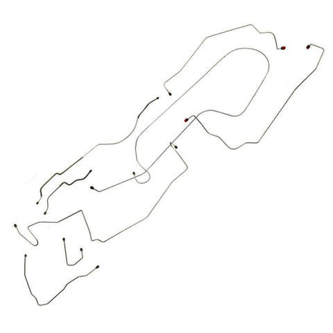 Clearance - Brake Line Master Kit, Power Front Disc, OE Steel, 9-Piece Kit, 1971-74 AMC Javelin Only