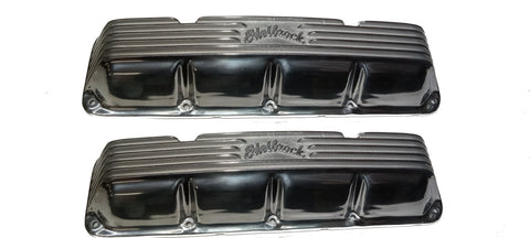 Clearance - Valve Covers, Edelbrock Finned Polished Aluminum, 1966-69 AMC, Jeep