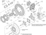 4-Wheel Disc Master Kit, Wilwood, 12" Drilled/Slotted Rotors, 6-Piston Front & 4-Piston Rear Calipers for OE AMC Spindles, 1968-1979 AMC (Except Control Freak IFS) - Drop ships in approx. 2-4 months