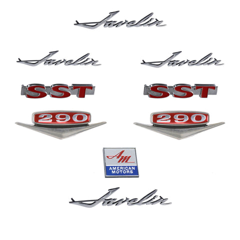 Emblem Kit, Complete Exterior, 1968 AMC Javelin SST 290 V-8