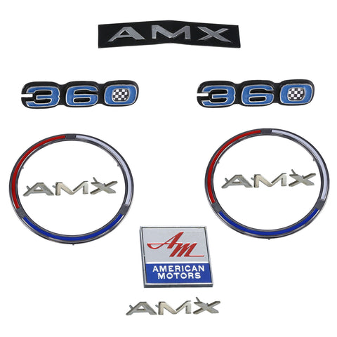 Emblem Kit, Complete Exterior, Early 1970 AMC AMX 360