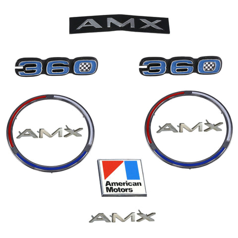 Emblem Kit, Complete Exterior, Late 1970 AMC AMX 360
