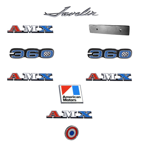Emblem Kit, Complete Exterior, 1971 AMC Javelin AMX 360