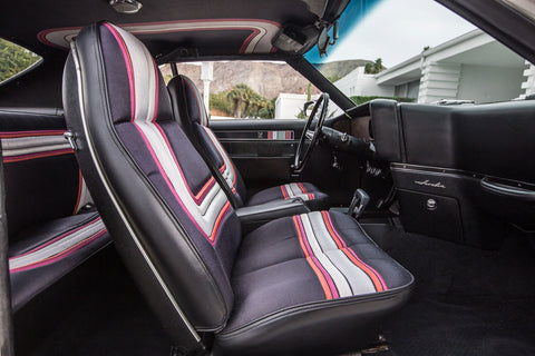 Fender, Hood, Quarter Panel Emblem, "Javelin" Script, 1968-74 AMC Javelin (Choose Size)