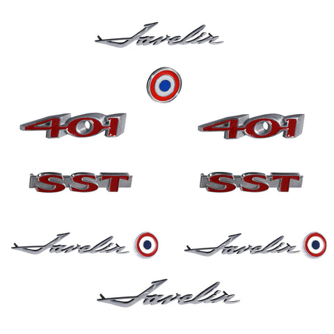 Emblem Kit, Complete Exterior, 1972 AMC Javelin SST 401