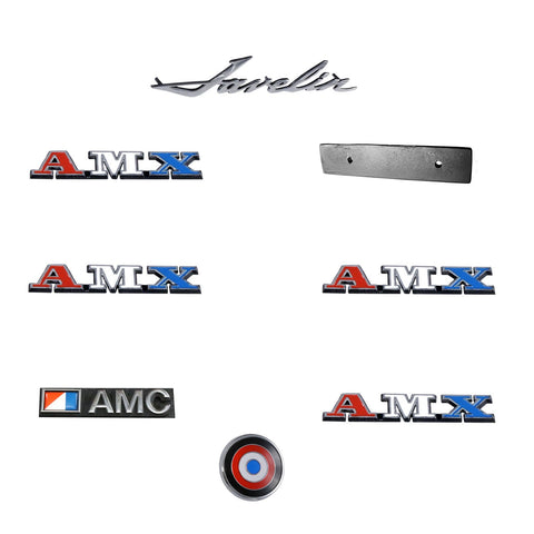 Emblem Kit, Complete Exterior, 1974 AMC Javelin AMX 401