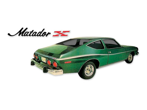 Decal and Stripe Kit, Factory Authorized Reproduction, 1976 AMC Matador X (4 Colors) - AMC Lives