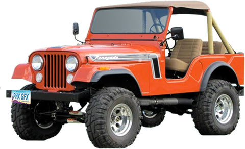 Decal and Stripe Kit, Factory Authorized Reproduction, 1975 AMC Jeep Renegade (1 Color Choice) - AMC Lives