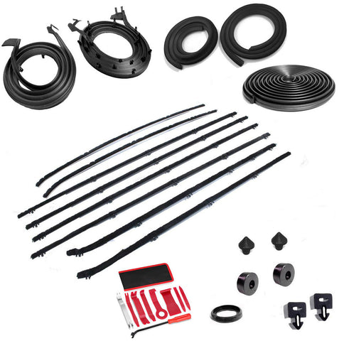 Weatherstrip Master Kit, 1964-69 AMC Rambler American, 2-Door Sedan, 29-Piece, Window Felts Ship Separately