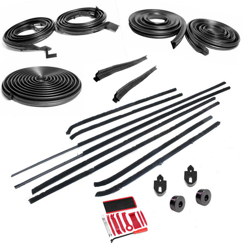 Weatherstrip Master Kit, 1967-69 AMC Rebel 2-Door Hardtop, 28-Piece Kit, Window Felts Ship Separately