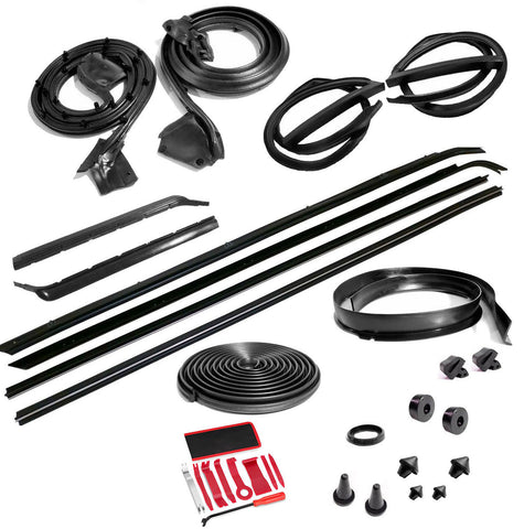 Weatherstrip Master Kit, 1968-70 AMC AMX, 33-Piece, Window Felts Ship Separately