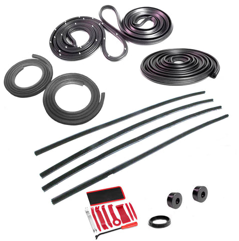Weatherstrip Master Kit, 1970-76 AMC Gremlin, 2-Door Sedan, 21-Piece, Window Felts Ship Separately