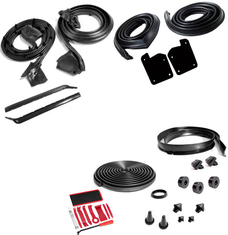 Weatherstrip Master Kit, 1971-74 AMC Javelin, Javelin AMX, 31-Piece, Window Felts Ship Separately