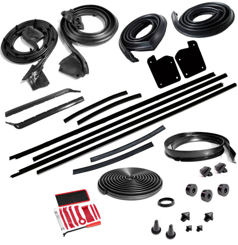 Weatherstrip Master Kit, 1971-74 AMC Javelin, Javelin AMX, 39-Piece, Window Felts Ship Separately