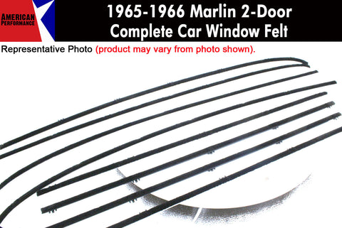 Window Felt/Beltline Weatherstrip Kit, 1965-66 Rambler Marlin - AMC Lives