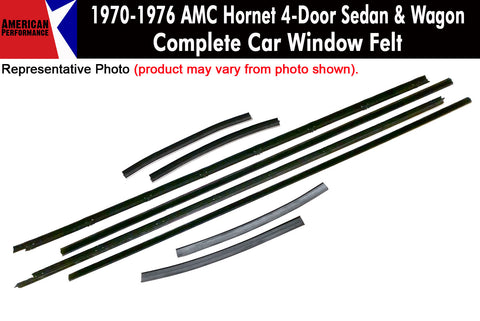 Window Felt/Beltline Weatherstrip Kit, 1977 AMC Hornet, 4-Door Sedan & Wagon
