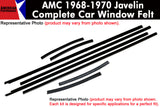 Window Felt/Beltline Weatherstrip Kit, 1968-70 AMC Javelin