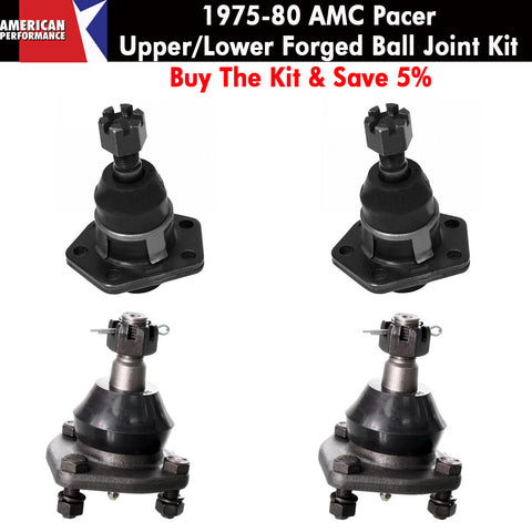 Ball Joint Kit, Upper & Lower, Forged, 1975-80 AMC Pacer - Limited Lifetime Warranty