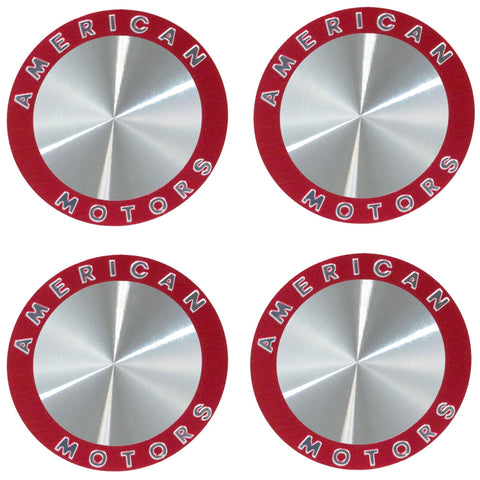 Wheel Center Cap Emblem & Insert Kit For Slot Style, 10 Slot, Poly-Cast, Forged, & Turbine Wheels - 1971-88 AMC