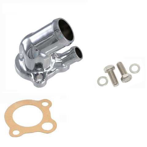 Thermostat Housing Kit, Chrome, 1966-91 AMC, Jeep V-8