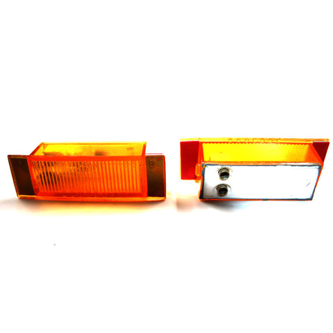 Lamp Set, Front Side Marker, Amber w/Original Style Incandescent Bulbs, 1968-69 AMC AMX & Javelin