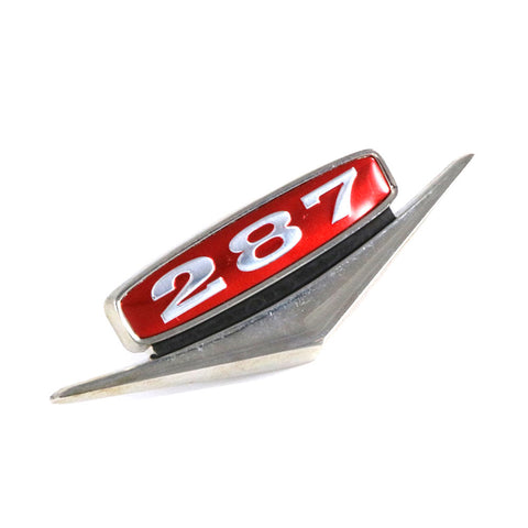Fender Emblem, "287 V8", 3.25" x 1", Black, Red, & Silver, 1966 Rambler (2 Required)