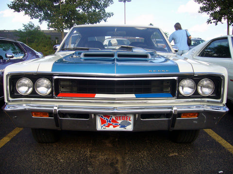 Fender Emblem, "Rebel" Rebel, 1.5" x .5" Large, 1966-68 AMC Rebel (2 Required)