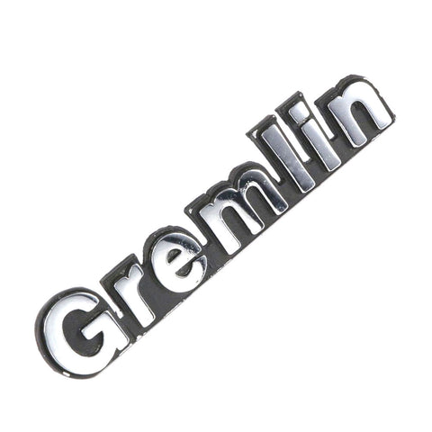 Hood, Quarter Panel, Rear Emblem, "Gremlin", 4", 1974-76 Gremlin (1 Required)