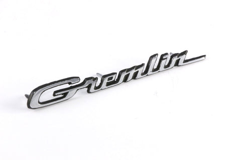 Fender & Hood Emblem, "Gremlin" Script, 6.5", 1971-78 AMC Gremlin (3 Required) - American Performance Products, Inc.
