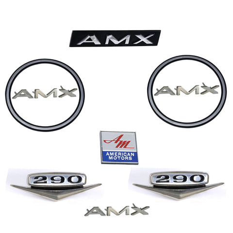 Emblem Kit, Complete Exterior, 1968-69 AMC AMX 290
