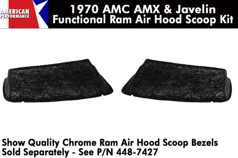 Fiberglass Hood Scoop Kit, Functional Ram Air, 1970 AMC Javelin, AMX