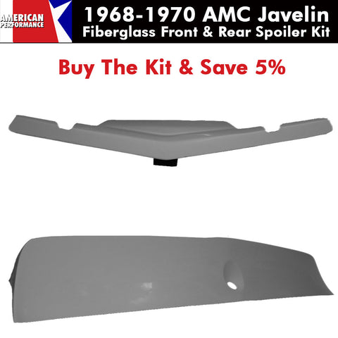 Fiberglass Group 19 Style Front & Mark Donohue Style Rear Spoiler Kit, 1968-70 AMC Javelin