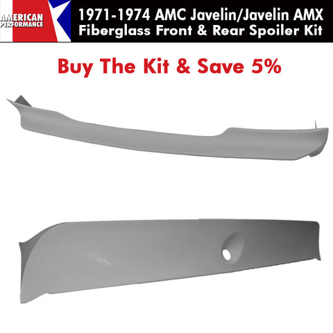 Fiberglass Javelin AMX Style Front & Rear Spoiler Kit, 1971-74 AMC Javelin, Javelin AMX