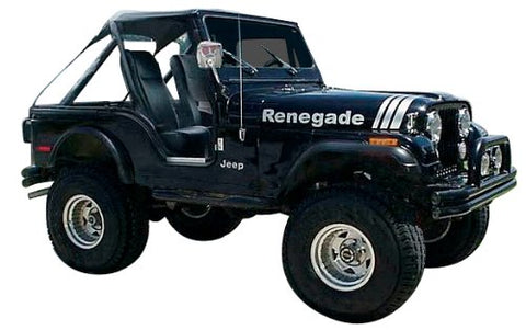 Decal and Stripe Kit, Factory Authorized Reproduction, 1970-95 AMC Jeep Renegade (7 Colors) - Drop ships in approx. 1-3 weeks