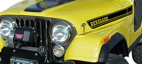 Decal and Stripe Kit, Factory Authorized Reproduction, 1970-95 AMC Jeep Renegade (7 Colors) - Drop ships in approx. 1-3 weeks