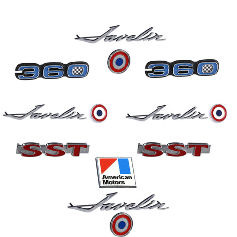 Emblem Kit, Complete Exterior, 1971 AMC Javelin SST 360