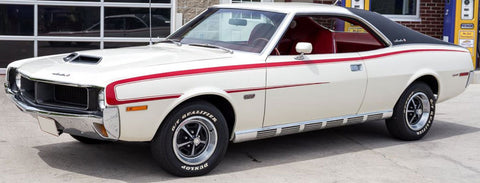 Rocker Molding Set, Simulated Side Exhaust, 1968-74 AMC Javelin, 1971-74 Javelin AMX - Ships in approx. 3 months