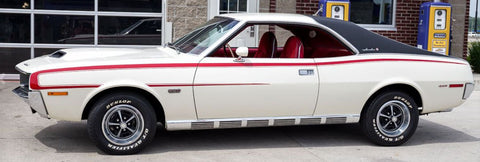 Rocker Molding Set, Simulated Side Exhaust, 1968-74 AMC Javelin, 1971-74 Javelin AMX - Ships in approx. 3 months