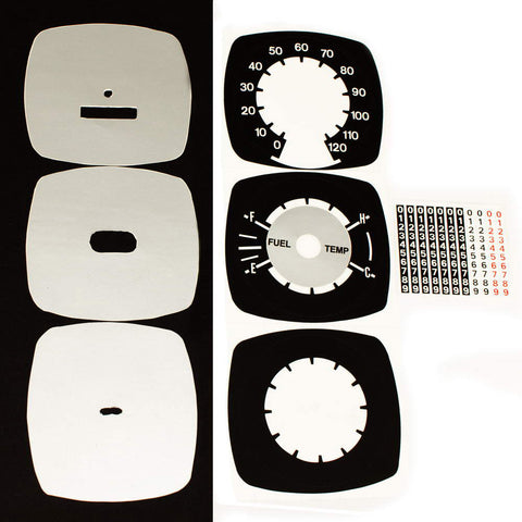 Master Dash Decal Kit, 1971-74 AMC Javelin with 120 Speedo and Clock Delete