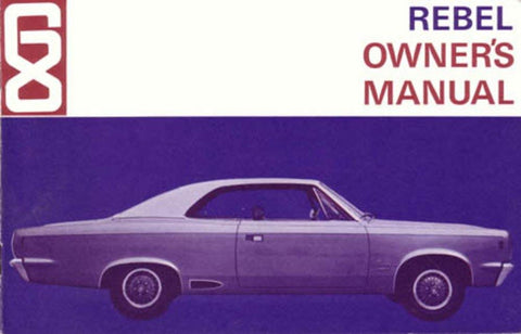 Owner's Manual, Factory Authorized Reproduction, 1968 AMC Rebel - Drop ships in approximately 1-2 weeks