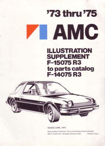 Parts & Accessories Interchange Catalog, F-15075 R3 to F-14075 R3, Factory Authorized Reproduction, 1973-75 AMC - Drop ships in approximately 1-2 weeks