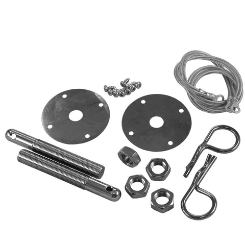 Hood Pin Kit, Chrome, 1964-88 AMC, Rambler, Eagle