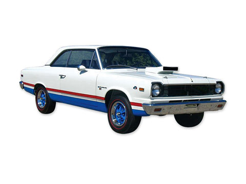 Decal and Stripe Kit, Factory Authorized Reproduction, 1969 AMC Hurst S/C Rambler Scrambler (B Paint Scheme) - Drop ships in approx. 1-3 weeks