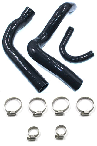 Hose, Radiator Kit, High Temp Silicone w/T-304 Stainless Smooth Inner Liner Clamps, 1967-78 AMC V-8 - Limited Lifetime Warranty-