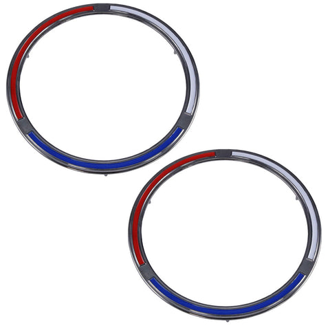 Quarter Panel Emblem, Set of 2, Circle, Red, White, & Blue, 1970 AMC AMX