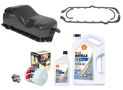 Oil Pan, Engine, 5-Quart, Replacement, Master Kit, 1966-91 AMC V8