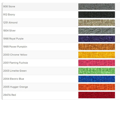 Carpet Set, OE Correct Molded w/Mass Backing Upgrade, 1971-74 AMC Javelin (Choose Colors) - Drop ships in approx. 2-3 weeks