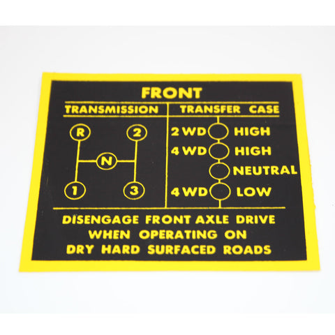 Decal and Stripe Kit, Factory Authorized Reproduction, 3-Speed Shift Pattern, 1979-80 AMC Jeep