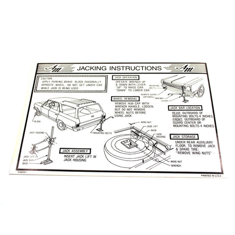 Jack Instructions Decal, 1968-69 American