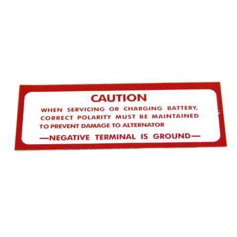 Battery Caution Decal, 1968-1978 AMC